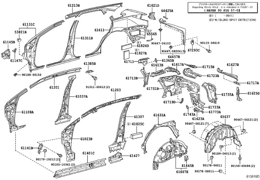 Diagram SIDE MEMBER for your Lexus